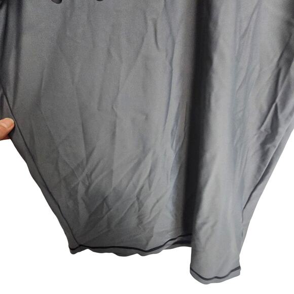 Maui and Sons Rash Guard Gray Short Sleeve Swimwear Swim Top Men M UPF 50+ - Picture 3 of 7